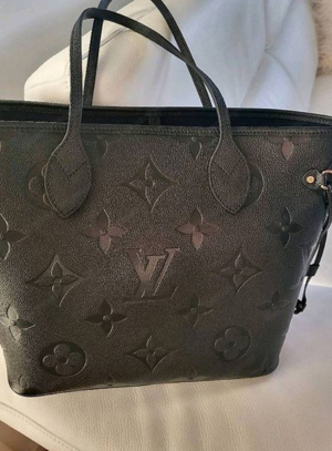 Neuwertige Louis Vuitton Neverfull Empreinte Noir Fullset Bild 4