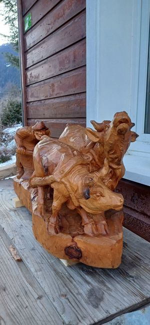 Bildhauer Skulptur Zirbenholz Schnitzerei