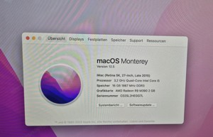 iMac 27 late 2015 - Monterey - 1 TB, 16 GB Bild 2