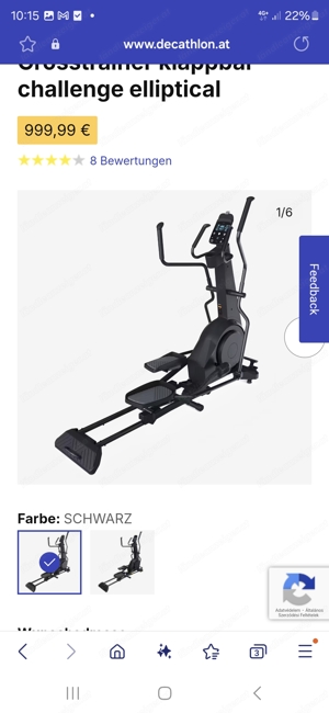 Domyos Crosstrainer klappbar Elliptical Wie Neu!!!!! Bild 5