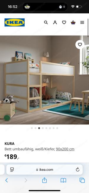 Ikea Kura Bett kaum verwendet ! Bild 2