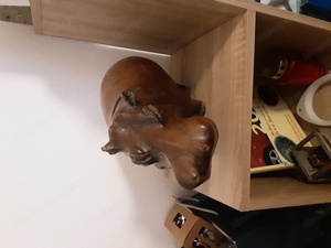 Holzfigur Hippo aus Afrika 