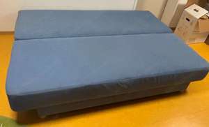 Couch Schlafsofa Hellblau Bild 4