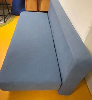 Couch Schlafsofa Hellblau Bild 3