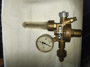 Flaschendruckminderer Argon Gasmanometer    mit Flowmeter, Marke Kayser