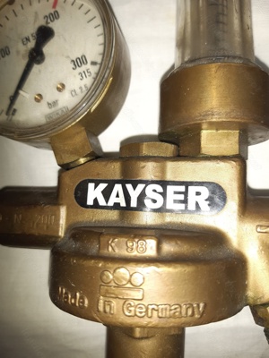 Flaschendruckminderer Argon Gasmanometer    mit Flowmeter, Marke Kayser Bild 3