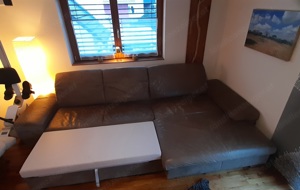 Ledersofa mit Doppelbettfunktion Bild 5