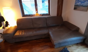 Ledersofa mit Doppelbettfunktion Bild 3