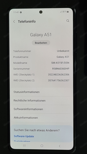 Samsung Galaxy A51, 128 GB in Prism Crush Black inkl. Ladegerät Bild 6