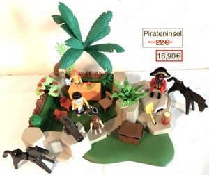 Playmobil Segelschiff Piraten Insel Schiff Bild 2