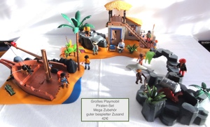 Playmobil Segelschiff Piraten Insel Schiff Bild 6