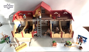 Playmobil Pferdehof Pony Boxen Koppel Bild 2