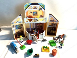 Playmobil Pferdehof Pony Boxen Koppel Bild 5