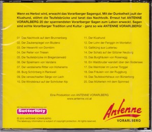 Sagenhaftes Ländle Vol.II (Die spannendsten Sagen aus Vorarlberg, Klushund, Nachtvolk) Hörbuch CD  Bild 2