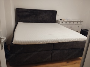 Boxspringbett dunkelgrau