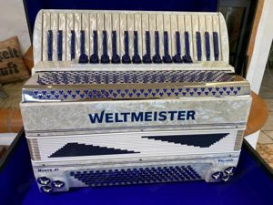 Weltmeister Monte 41 Colour Line Helikon WeißBlau Akkordeon Bild 3
