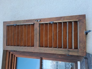 Holzfensterläden Lamellen verstellbar, mehrere Paare, Deco Abmessungen in der Liste Bild 1