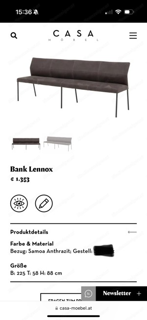 Essgruppe: Tisch, Bank & 4 Stühle Bild 5