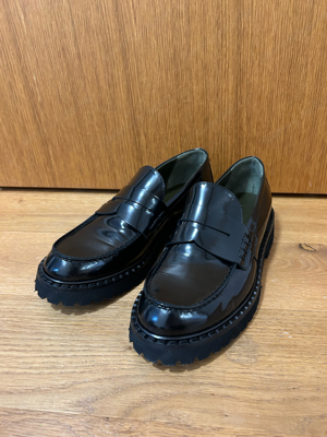 schwarze Echtleder Loafer - Laura Bellariva