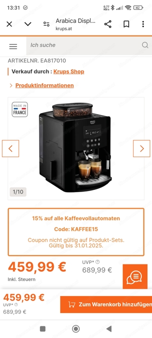 Kaffeemaschine Vollautomat  Bild 4