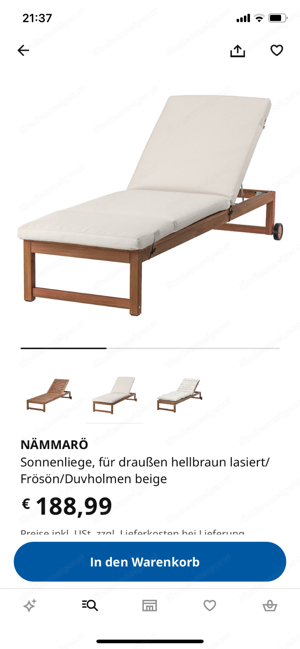 3 Stück Sonnenliegen Nammarö IKEA