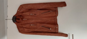 Moderne Lederjacke aus weichem Lammleder, Größe L 