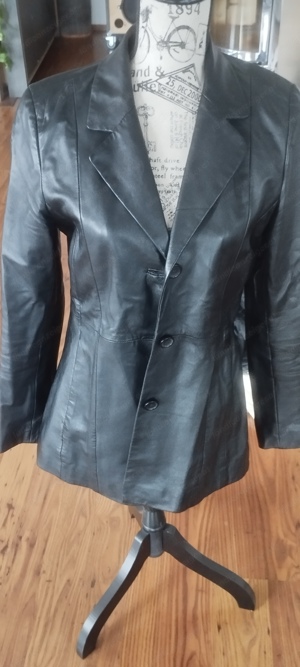 Lederjacke Gr. 38 schwarz