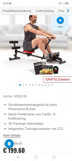 Fitnessgerät - Rudergerät 