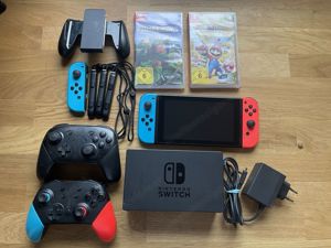 Nintendo Switch Konsole     Ich verkaufe meine Nintendo Switch 32GB inkl Originalem Pro Controller, 