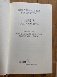 Buch: Jesus von Nazareth, Band 1, Joseph Ratzinger Bild 2