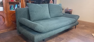 Schlafsofa in Dunkelgrün mit Bettfunktion Bild 4