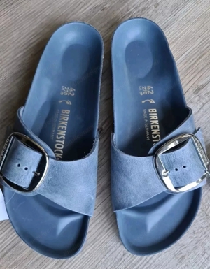 Birkenstock Madrid Big Buckle - Dusty Blue, Hellblau EU 42, Neu !!!