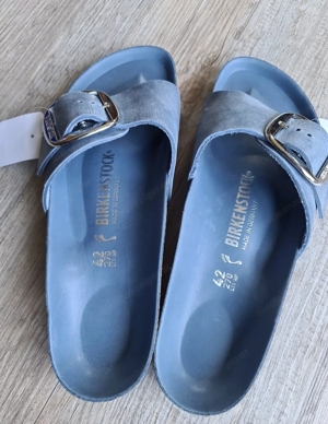 Birkenstock Madrid Big Buckle - Dusty Blue, Hellblau EU 42, Neu !!! Bild 4