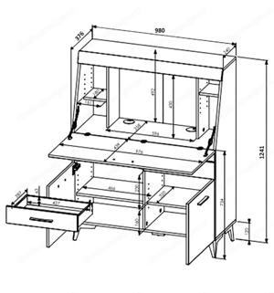 Schreibtisch (ausklappbar) Bild 5