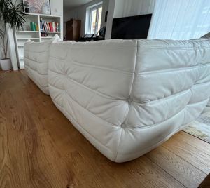 Ligne Roset Togo - Leder weiß - Ecke und zwei Zweisitzer Bild 8