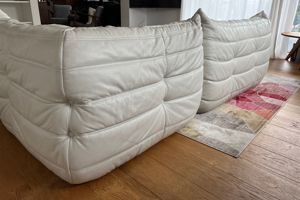 Ligne Roset Togo - Leder weiß - Ecke und zwei Zweisitzer Bild 5