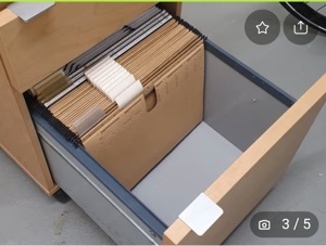 Malm Rollcontainer mit Schublade und Fach für Register  Bild 4