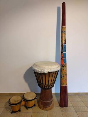 Verkaufen große Djembe, Bongos, riesiges Didgeridoo - Guter Zustand Bild 5