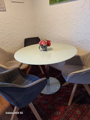 Glastisch rund für Esszimmer, Küche