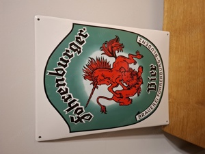 Emailleschild Brauerei Fohrenburger Schild Werbung 