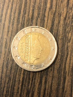 2 Euro Umlaufmünze Luxemburg 2014