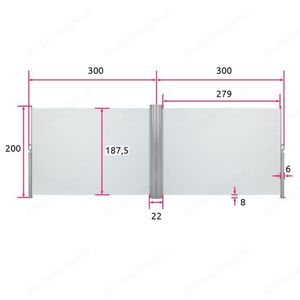 Seitenmarkise 600x200cm Bild 3