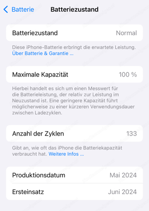 iPhone 15pro   256GB   AppleCare+   100% Akku Bild 3