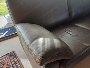 Leder Couch Dunkelbraun