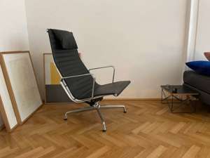 Vitra EA 124 Leder Sessel