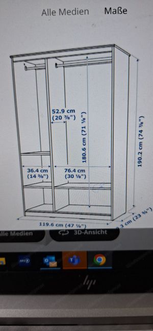 Ikea Kleiderschrank weiss Songesand Bild 2