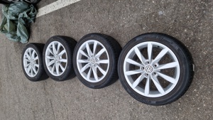 VW Alufelgen 17 Zoll inkl. Hankook Sommerreifen Bild 4