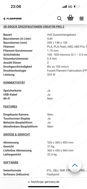 3D Drucker Flashforge Bild 4