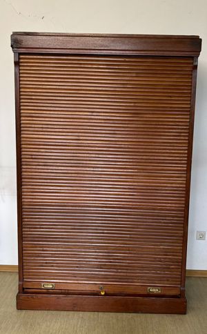 Rolltor Vintage Holzschrank   Art Deco	