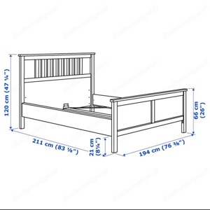 Ikea Hemnes Bett weiß  Bild 2